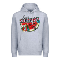 Heather Grey sweet summer time Premium Hoodie - SublimationCraftShop