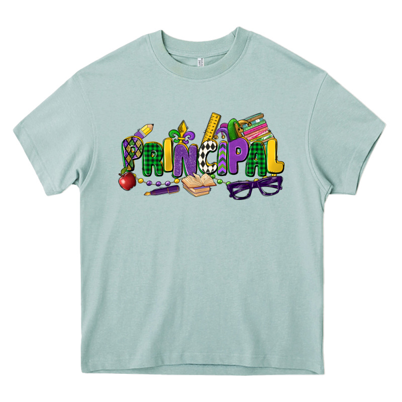Principal Mardi Gras Cowgirl Heavy Core Tee by CowGirlArtShop | Teevron