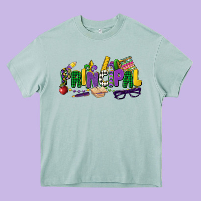 Principal Mardi Gras Cowgirl Heavy Core Tee Designed By Cowgirlartshop