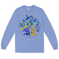 Colony Blue World Down Syndrome Day Long Sleeve Tee - CowhideDigitalArt