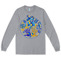 Heather Grey World Down Syndrome Day Long Sleeve Tee - CowhideDigitalArt