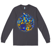 Smoke World Down Syndrome Day Long Sleeve Tee - CowhideDigitalArt