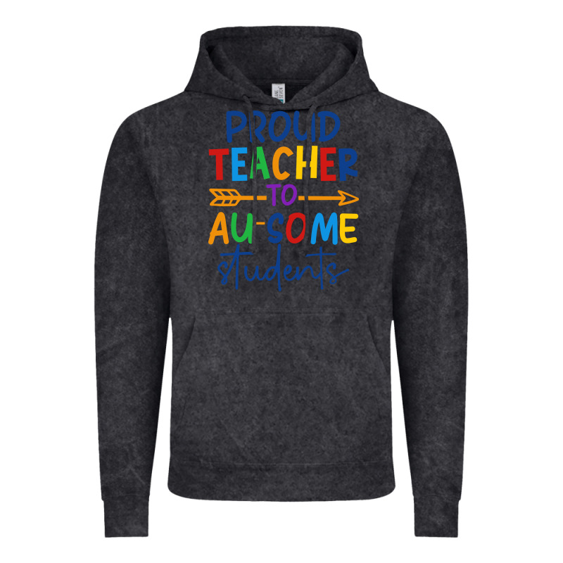 Proud Teacher To Au-some Students Vintage Hoodie by CowhideDigitalArt | Teevron
