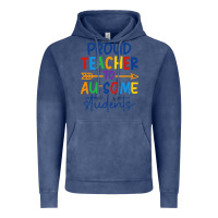 Vintage Denim Proud teacher to au-some students Vintage Hoodie - CowhideDigitalArt