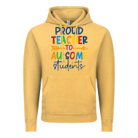 Vintage Mustard Proud teacher to au-some students Vintage Hoodie - CowhideDigitalArt