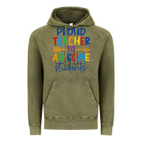 Vintage Olive Proud teacher to au-some students Vintage Hoodie - CowhideDigitalArt