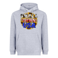 Heather Grey small town usa Heavyweight Hoodie - JahusDesignShop