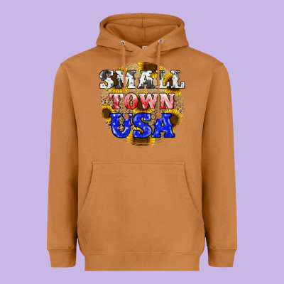 Small Town Usa Heavyweight Hoodie Designed By Jahusdesignshop