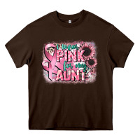 Chocolate Brown i wear pink for my aunt Heavy Core Tee - CowGirlArtShop