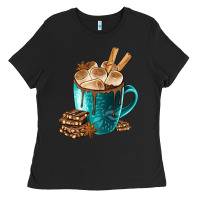 Black Chocolate And Coffee Ladies Tee - FaDigitalArtStudio