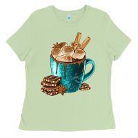 Matcha Chocolate And Coffee Ladies Tee - FaDigitalArtStudio