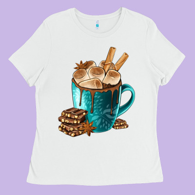 Chocolate And Coffee Ladies Tee Designed By Fadigitalartstudio