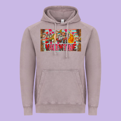 Nach Valentine Vintage Hoodie Designed By Cowhidedigitalart