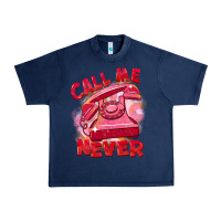 Navy call me never Urban Heavy Tee - FaDigitalArtStudio