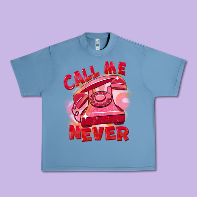 Call Me Never Urban Heavy Tee Designed By Fadigitalartstudio