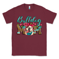 Burgundy english bulldog mom Classic Tee - Artiststas