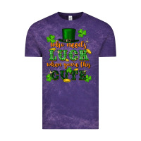 Cloud Purple who needs luck when you're this cute Vintage Tee - FaDigitalArtStudio