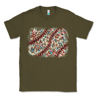 Baseball Leopard Glitter Background Classic Tee | Teevron