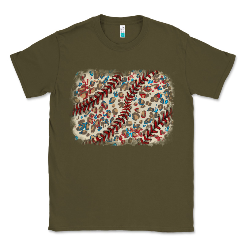 Baseball Leopard Glitter Background Classic Tee by HowdyJamesFarm | Teevron