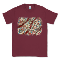 Burgundy Baseball leopard glitter background Classic Tee - HowdyJamesFarm
