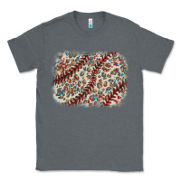 Charcoal Heather Baseball leopard glitter background Classic Tee - HowdyJamesFarm