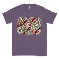 Lavender Baseball leopard glitter background Classic Tee - HowdyJamesFarm