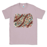 Lilac Baseball leopard glitter background Classic Tee - HowdyJamesFarm