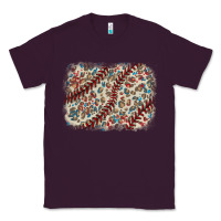 Plum Baseball leopard glitter background Classic Tee - HowdyJamesFarm
