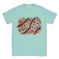 Seafoam Baseball leopard glitter background Classic Tee - HowdyJamesFarm