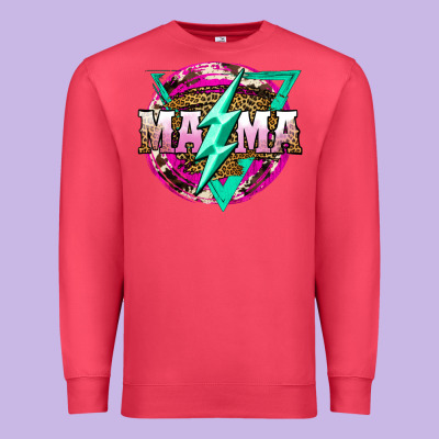Mama Life And Thunderbolt Premium Sweatshirt Designed By Jahusdesignshop