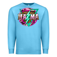 Ocean Blue mama life and thunderbolt Premium Sweatshirt - JahusDesignShop