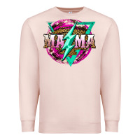 Pale Pink mama life and thunderbolt Premium Sweatshirt - JahusDesignShop