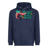Navy mermaid kisses starfish wishes Heavyweight Hoodie - JahusDesignShop