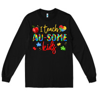 Black i teach au some kids Long Sleeve Tee - LillyAllenDesigns