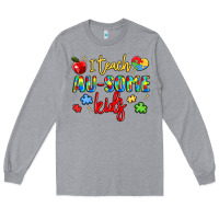 Heather Grey i teach au some kids Long Sleeve Tee - LillyAllenDesigns
