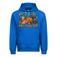 Cobalt Just a girl who loves Fall Urban Hoodie - RanaPortraitStore