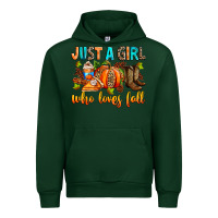 Forest Green Just a girl who loves Fall Urban Hoodie - RanaPortraitStore