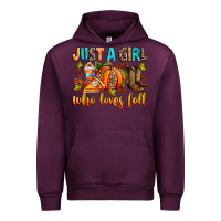 Mauve Wine Just a girl who loves Fall Urban Hoodie - RanaPortraitStore