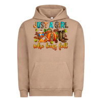 Pigment Burro Just a girl who loves Fall Urban Hoodie - RanaPortraitStore