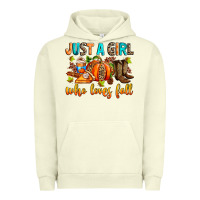 Pigment Pistachio Just a girl who loves Fall Urban Hoodie - RanaPortraitStore