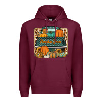 Burgundy pumpkin farm truck Premium Hoodie - Jasminsmagicworld