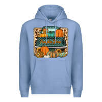 Colony Blue pumpkin farm truck Premium Hoodie - Jasminsmagicworld