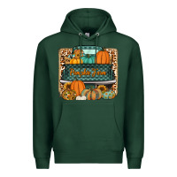 Sports Green pumpkin farm truck Premium Hoodie - Jasminsmagicworld