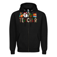Black teacher christmas Zipper Hoodie - JahusDesignShop