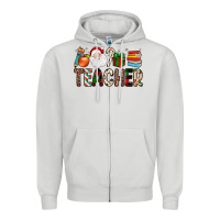 Dove Grey teacher christmas Zipper Hoodie - JahusDesignShop