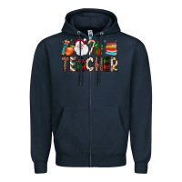 Navy teacher christmas Zipper Hoodie - JahusDesignShop