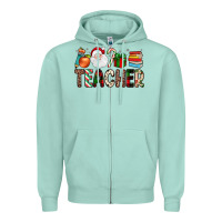 Seafoam teacher christmas Zipper Hoodie - JahusDesignShop