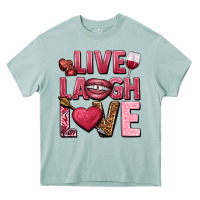 Live Laugh Love Valentine's Day Heavy Core Tee | Teevron