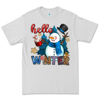 Dove Grey hello winter Premium Tee - OliviaCreatesArt