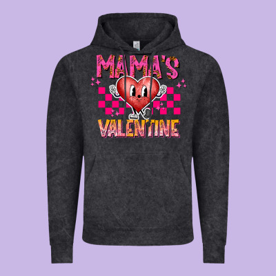 Mamas Valentine Vintage Hoodie Designed By Cowhidedigitalart